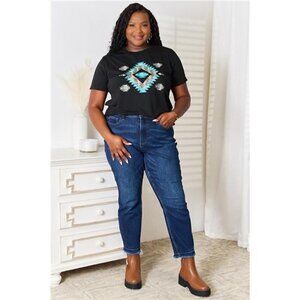 Simply Love Graphic Short Sleeve T-Shirt Black - Brand New Large